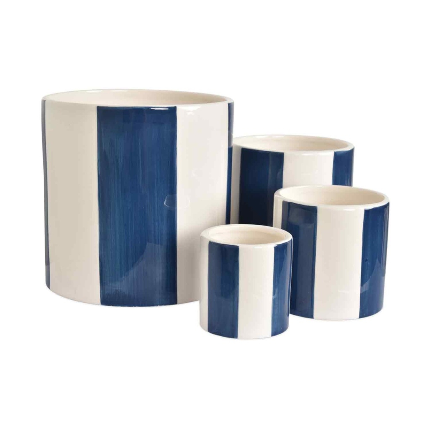 Set de 4 pots en céramique Bleu Opjet