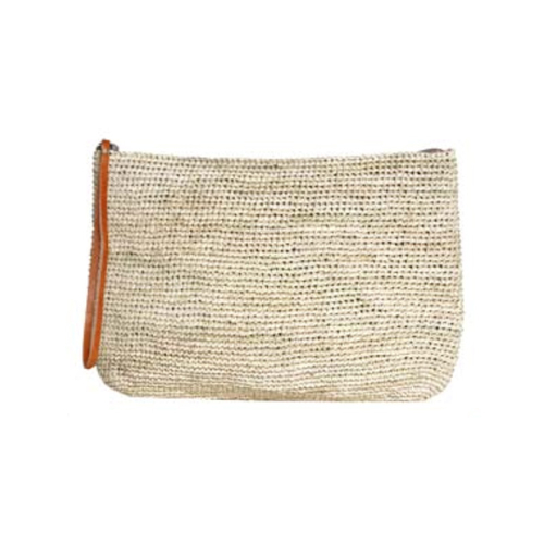 Sovani Pochette Tihana en raphia Naturel