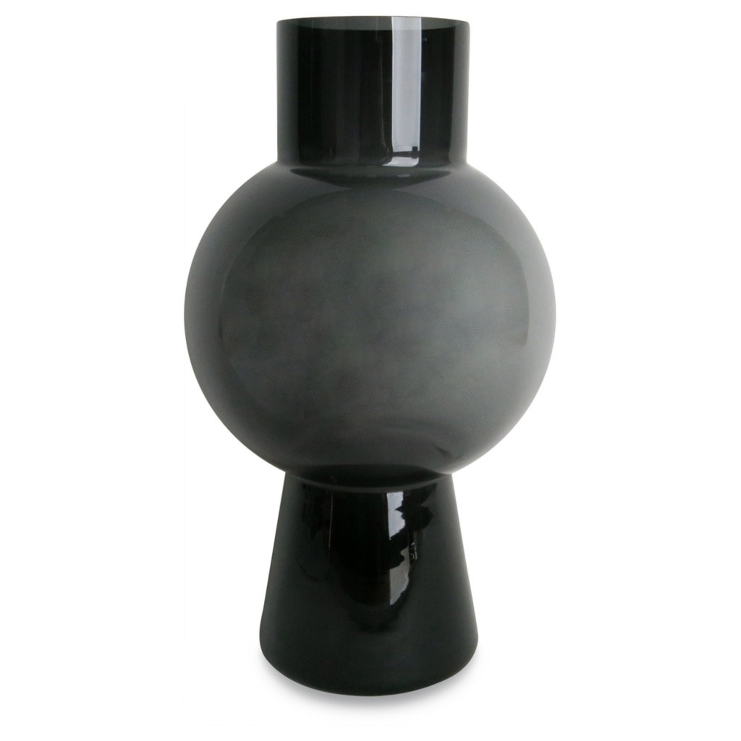 Vase verre Rond Noir Medium Opjet