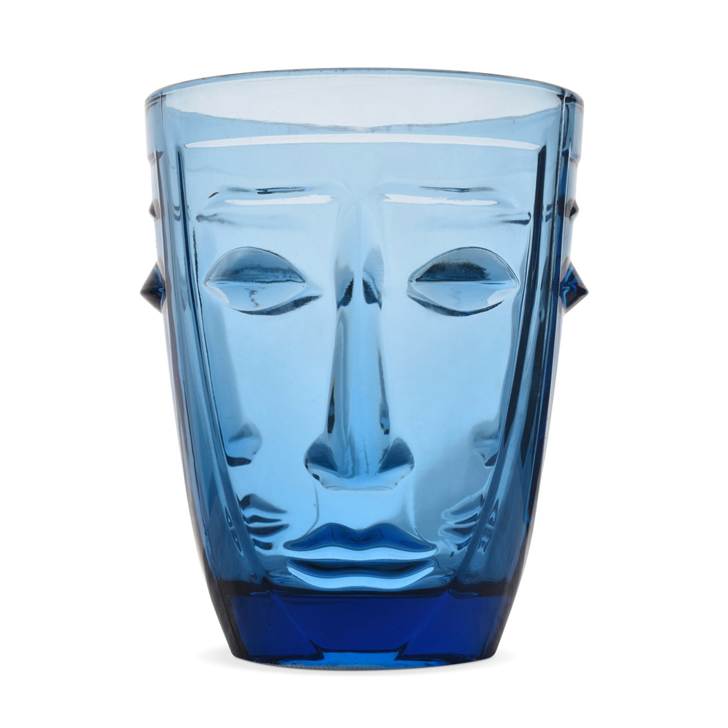 Verre Gobelet Visage Bleu Opjet