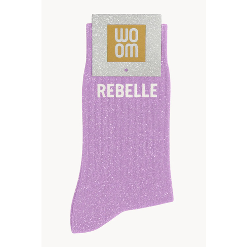 WOOM Chaussettes à Paillettes Rebelle Violet
